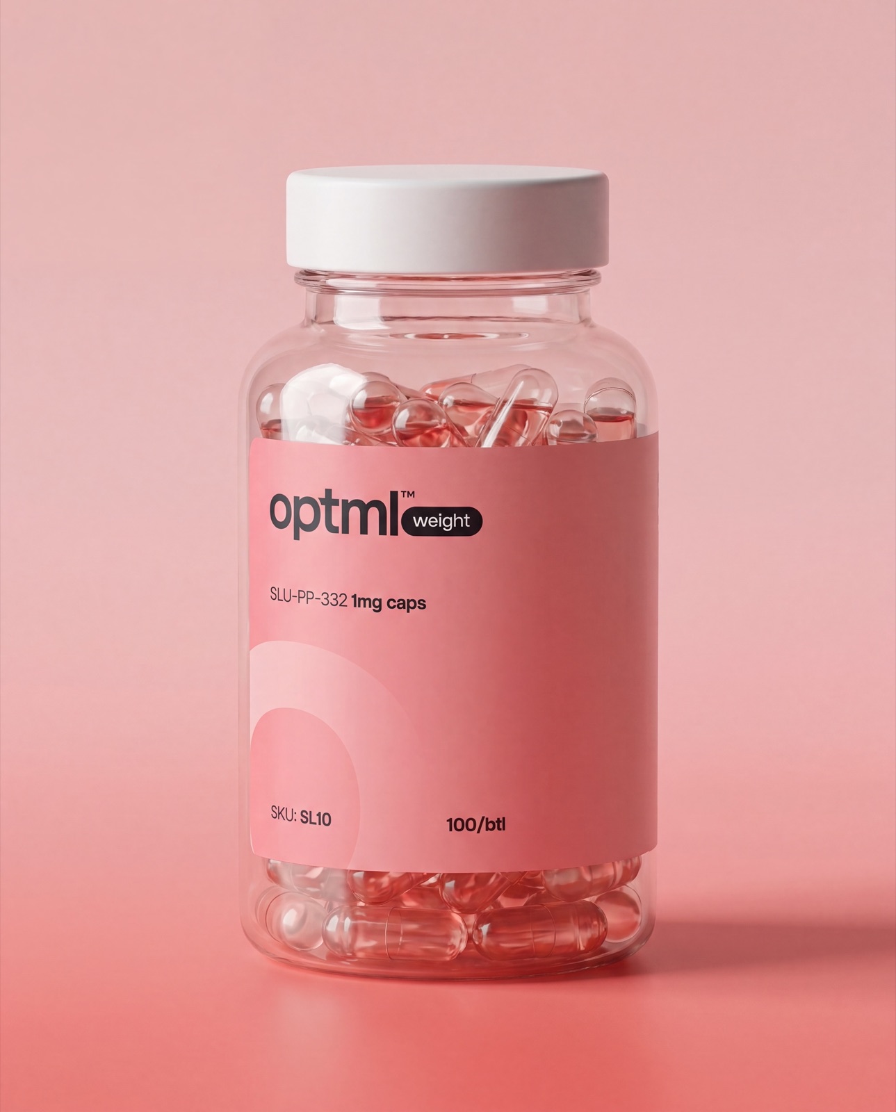 OPTML SLU-PP-332 research product on a pink studio background